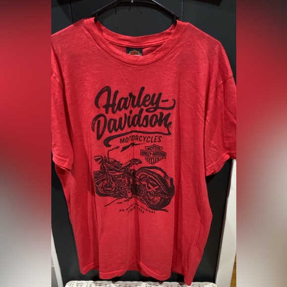 Harley-Davidson Red Soft-cotton graphic T - Picture 1 of 7